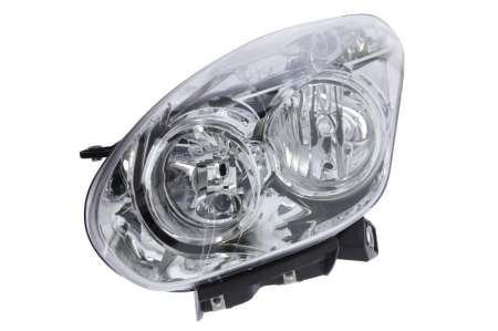 Piese Auto - Far stanga (H1/H7, reglaj electric, cu motoras, fundal cromat) FIAT DOBLO OPEL COMBO, COMBO / TOUR