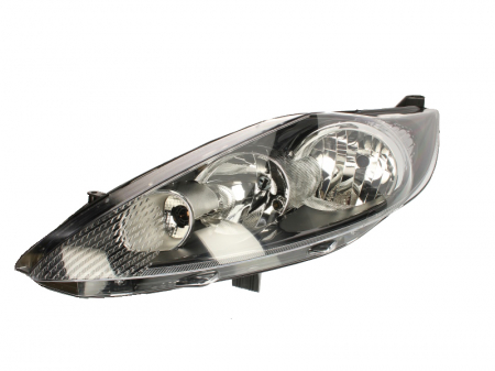 Piese Auto - Far stanga (H1/H7, reglaj electric, cu motoras, fundal cromat) FORD FIESTA 2008-2013