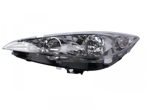 Piese Auto - Far stanga (H1/H7, reglaj electric, cu motoras, fundal cromat) PEUGEOT 308 2007-2011