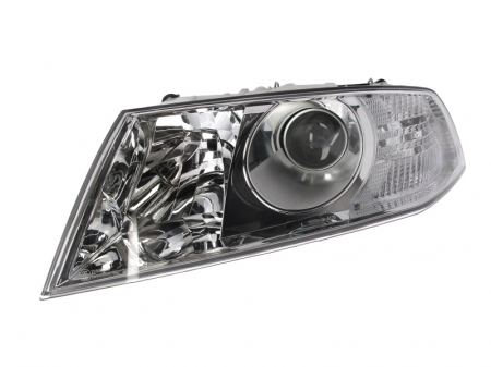 Iluminat auto - Far stanga (H1/H7, reglaj electric, cu motoras, fundal negru) SKODA OCTAVIA II