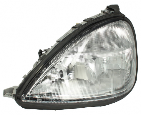 Piese Auto - Far stanga (H1/H7, reglaj electric, fundal argintiu, fundal transparent) MERCEDES Clasa A 1997-2004