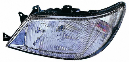 Piese Auto - Far stanga (H1/H7, reglaj electric, fundal argintiu, fundal transparent) MERCEDES SPRINTER 2000-2002