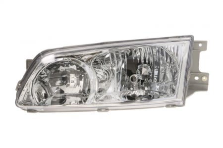 Piese Auto - Far stanga (H1/H7, reglaj electric, fundal cromat, fundal transparent) HYUNDAI H-1 / STAREX 1997-2007