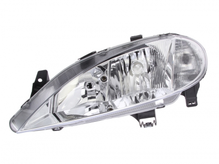 Piese Auto - Far stanga (H1/H7, reglaj electric, fundal negru/insertii crom) RENAULT MEGANE I, MEGANE I clasic, MEGANE I COACH