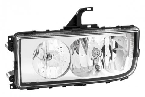 Piese Auto - Far stanga (H1/H7/W5W, reglaj manual, insertii crom) MERCEDES Clasa AXOR 2 dupa 2004