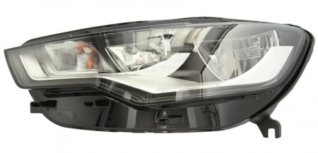 Piese Auto - Far stanga H15/H7/PY21W, electric, cu motoras,interior crom, semnalizator portocaliu AUDI A6, A6 ALLROAD
