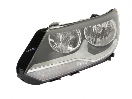 Piese Auto - Far stanga (H15/H7/PY21W, reglaj electric, cu motoras, fundal cromat) VW TIGUAN