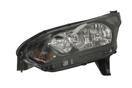 Piese Auto - Far stanga (H15/H7, reglaj electric, cu motoras, fundal negru) FORD TRANSIT / TOURNEO CONNECT dupa 2013