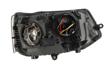 Far stanga (H15/H7, reglaj electric, cu motoras, fundal negru/insertii crom) VW MULTIVAN V, TRANSPORTER V [2]