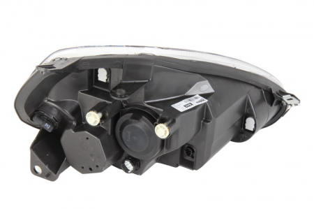 Piese Auto - Far stanga (H4, electric, cu motoras, fundal argintiu) FIAT GRANDE PUNTO, PUNTO 2005-2008