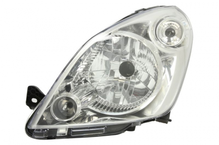 Piese Auto - Far stanga (H4, electric, cu motoras, fundal argintiu) SUZUKI SPLASH