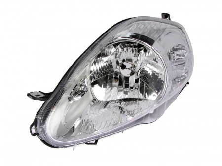 Iluminat auto - Far stanga (H4, electric, cu motoras, fundal cromat) FIAT PUNTO 2005-2012