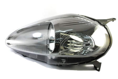 Iluminat auto - Far stanga (H4, electric, cu motoras, fundal cromat) FIAT PUNTO 2005-2018