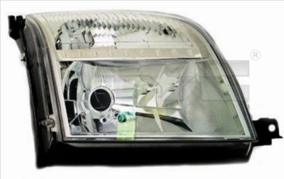 Iluminat auto - Far stanga (H4, electric, cu motoras, fundal cromat) FORD FUSION 2002-2005