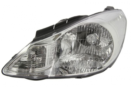 Piese Auto - Far stanga (H4, electric, cu motoras, fundal cromat) HYUNDAI I10