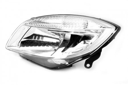 Far stanga (H4, electric, cu motoras, fundal cromat) SKODA FABIA, ROOMSTER 2006-2010 [1]