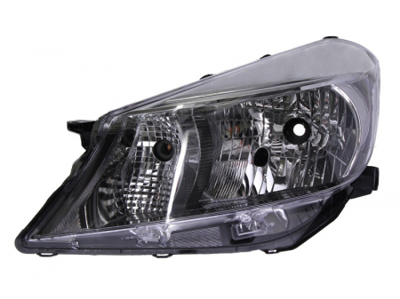 Piese Auto - Far stanga (H4, electric, cu motoras, fundal cromat) TOYOTA YARIS