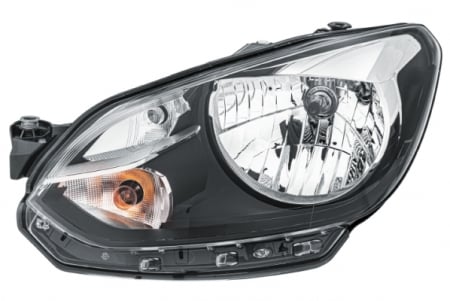 Piese Auto - Far stanga H4, electric, cu motoras, interior negru VW UP dupa 2016