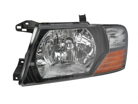 Piese Auto - Far stanga (H4, electric, fundal negru) MITSUBISHI PAJERO 2000-2007