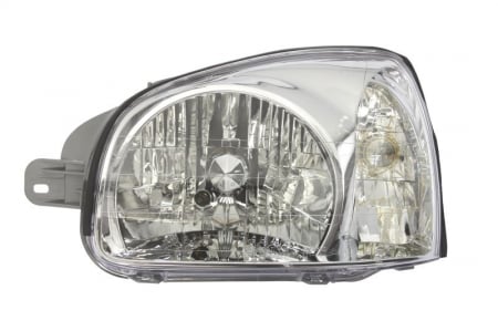 Piese Auto - Far stanga (H4, electric, manual, fundal cromat, fundal galben) HYUNDAI SANTA FE 2001-2006