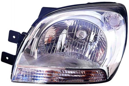 Piese Auto - Far stanga (H4, electric, manual, fundal cromat, fundal transparent) KIA SPORTAGE 2004-2008