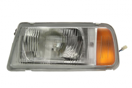 Piese Auto - Far stanga (H4, manual, fundal cromat, fundal galben) SUZUKI VITARA 1988-1999