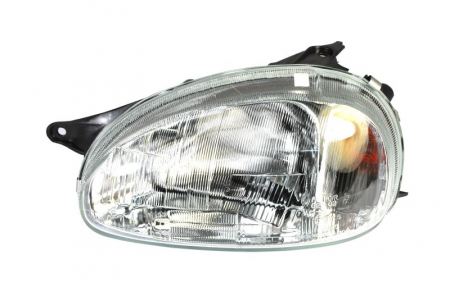 Piese Auto - Far stanga H4, manual,interior crom OPEL CORSA B intre 1993-1997