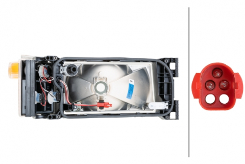 Far stanga (H4/PY21W, argintiu, Semnalizator galben) SCANIA 4, P,G,R,T dupa 2005 [3]