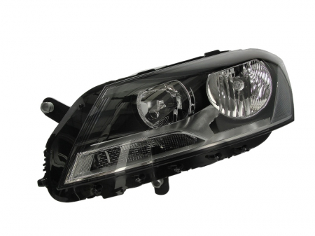 Far stanga H7, electric, cu motoras, fundal negru/cromat VW PASSAT B7 intre 2010-2014 [1]
