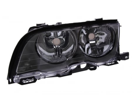 Piese Auto - Far stanga H7, electric, cu motoras, fundal titanium BMW Seria 3 E46