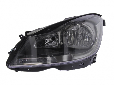 Piese Auto - Far stanga H7, electric, cu motoras, interior negru MERCEDES Clasa C W204 intre 2007-2013
