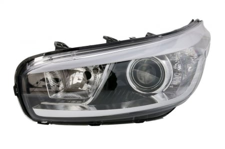 Piese Auto - Far stanga (H7/H7, reglaj electric, cu motoras, fundal negru) KIA CEE'D 2012-2015