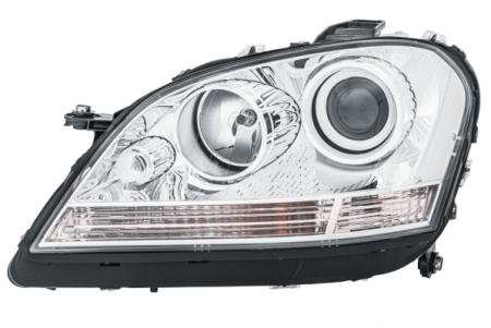 Piese Auto - Far stanga (H7/PY21W, fundal cromat, fundal transparent) MERCEDES Clasa M 2005-2011