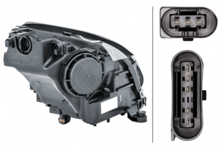 Far stanga (H7/PY21W, reglaj electric, cu motoras, fundal argintiu, fundal transparent) MERCEDES Clasa R (W251, V251) [1]