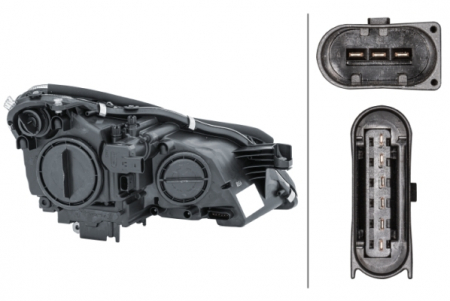 Far stanga (H7/PY21W/W5W, electric, cu motoras, fundal cromat, fundal transparent) MERCEDES Clasa CLS (C219) 2004-2010 [1]