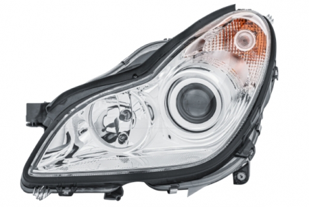 Piese Auto - Far stanga (H7/PY21W/W5W, electric, cu motoras, fundal cromat, fundal transparent) MERCEDES Clasa CLS (C219) 2004-2010