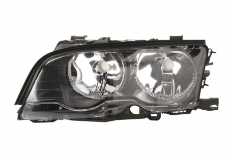 Piese Auto - Far stanga (H7, reglaj electric, cu motoras, fundal albastru) BMW Seria 3 (E46)