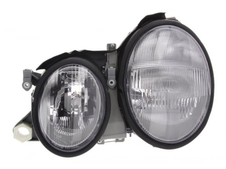 Piese Auto - Far stanga (H7, reglaj electric, fundal cromat, fundal transparent) MERCEDES Clasa CLK 1997-2002