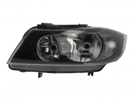 Piese Auto - Far stanga (H7, reglaj electric, fundal negru) BMW Seria 3 2004-2008