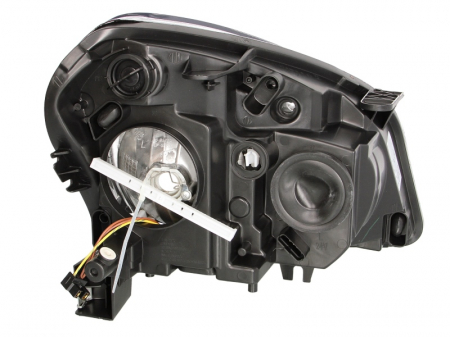 Far stanga (H7, reglaj electric, fundal negru/insertii crom) NISSAN QASHQAI I [1]