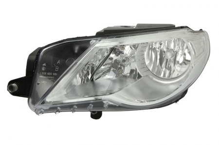 Piese Auto - Far Stanga (halogen, 3*H7/W5W, electric, cu motor, culoare insert: cromat) potrivit VW PASSAT B6