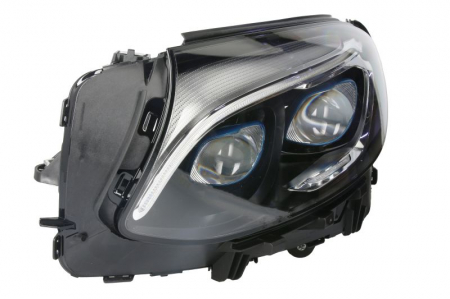 Piese Auto - Far Stanga LED, cu motor, cu iluminare curba; fara controler LED, interior albastru potrivit MERCEDES GLC C253, GLC X253 potrivit MERCEDES 06.15-