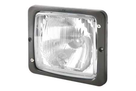 Piese Auto - Far universal Dreapta/Stanga (R2/T4W, 12/24V, latime 173mm, inaltime 144mm, adancime: 99mm, transparent, plastic, negru, Lampi de pozitie)