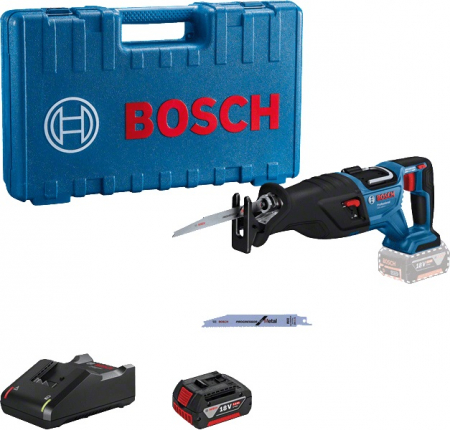 Scule speciale - Fierastrau electric GSA 185-LI 18V 5Ah, Li-Ion, ambalare: valiza, baterie si incarcator inclus, contine: lama