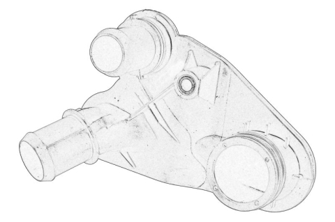 Piese Auto - Flansa lichid racire potrivit FORD RANGER, TOURNEO CUSTOM V362, TRANSIT CUSTOM V362, TRANSIT V363 2.0D 12.15-