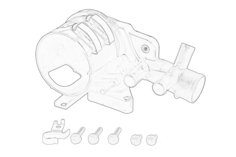 Piese Auto - Flansa lichid racire potrivit MERCEDES A (W176), B SPORTS TOURER (W246, W242), C (C204), C (C205), C T-MODEL (S204), C T-MODEL (S205), C (W204), C (W205) 1.8D/2.2D/2.2DH 06.06-