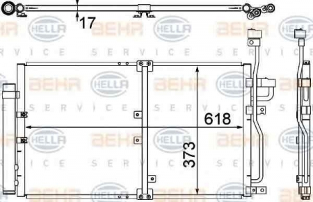 Radiator clima AC - Fulie ambreiaj compresor AC clima (HCC HCC HS-18 6PK 128mm) HYUNDAI SANTA FÉ I, TRAJET 2.0-2.7 intre 2000-2008
