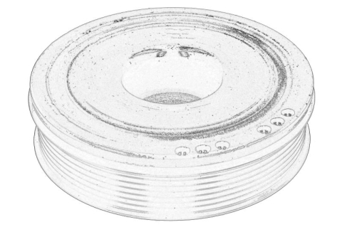 Fulie - Fulie arbore cotit (numar de nervuri: 6) potrivit NISSAN PRIMASTAR, QASHQAI I, X-TRAIL II, X-TRAIL III; OPEL VIVARO A, VIVARO B; RENAULT ESPACE IV, GRAND SCENIC II 1.6D-2.0D 08.05-