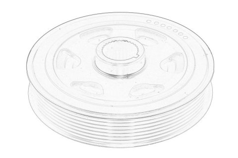 Fulie - Fulie arbore cotit potrivit HONDA ACCORD VIII 2.2D 07.08-