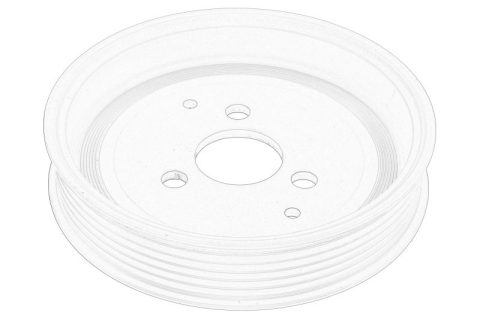 Fulie - Fulie pompa servo potrivit AUDI A4 B7, A6 ALLROAD C6, A6 C6, A8 D3, Q7; VW PHAETON, TOUAREG 2.7D/3.0D 08.03-08.11